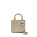 DIOR MEDIUM LADY DIOR PATENT LIGHT GREY SHW