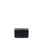 CHANEL MINI 2.55 REISSUE FLAP BAG AGED CALFSKIN BLACK GHW