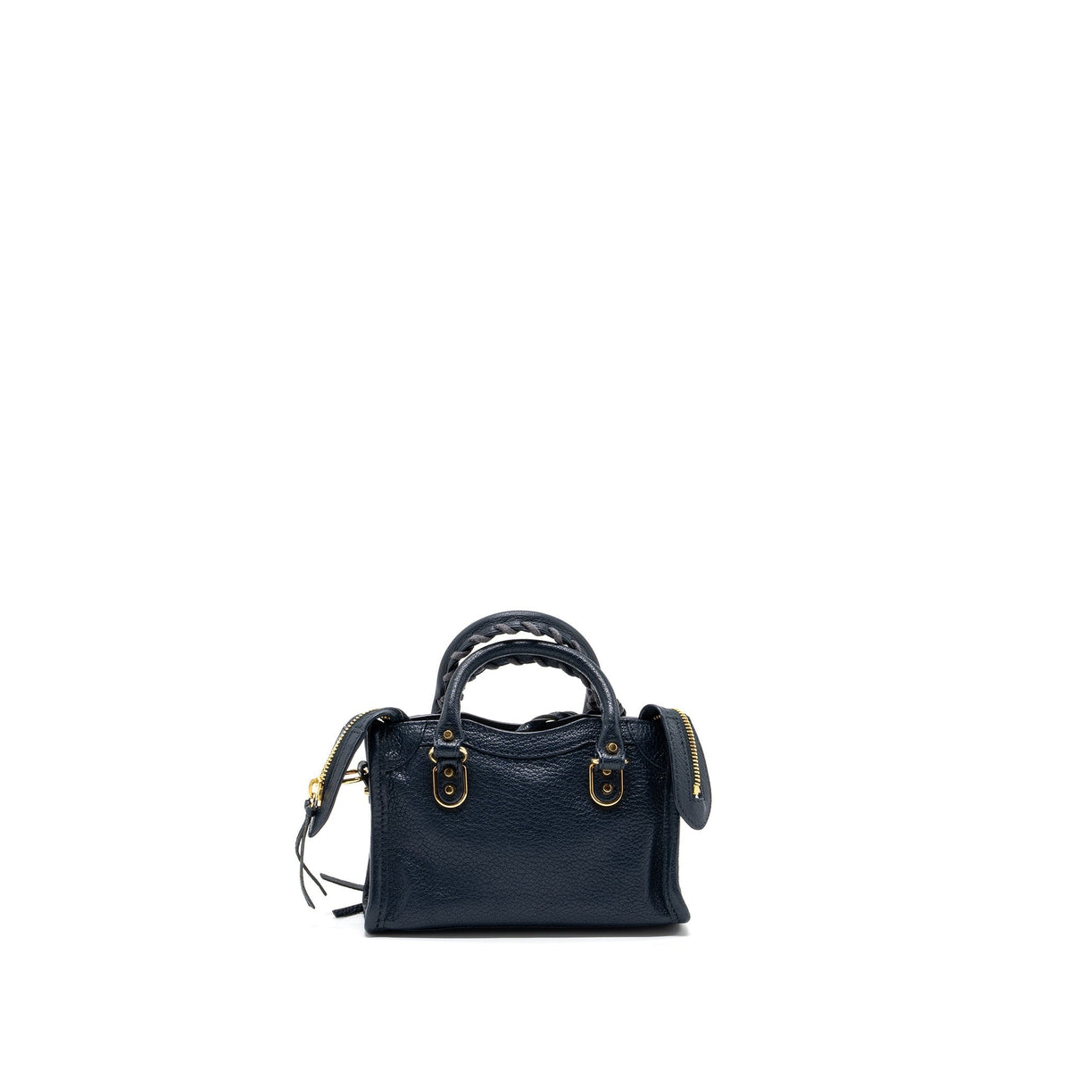 BALENCIAGA NANO CITY BAG NAVY GHW