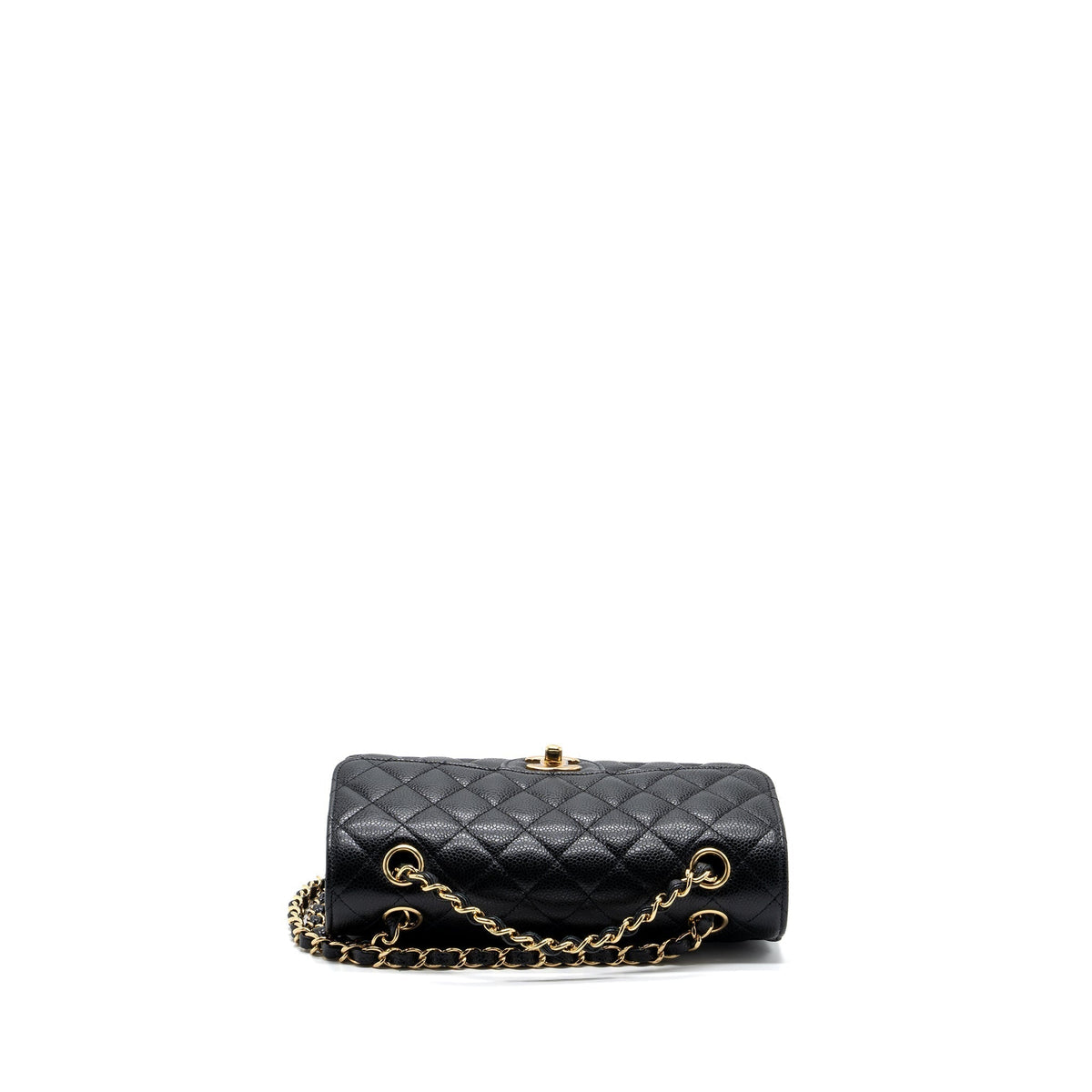 CHANEL SMALL CLASSIC DOUBLE FLAP BAG CAVIAR BLACK GHW