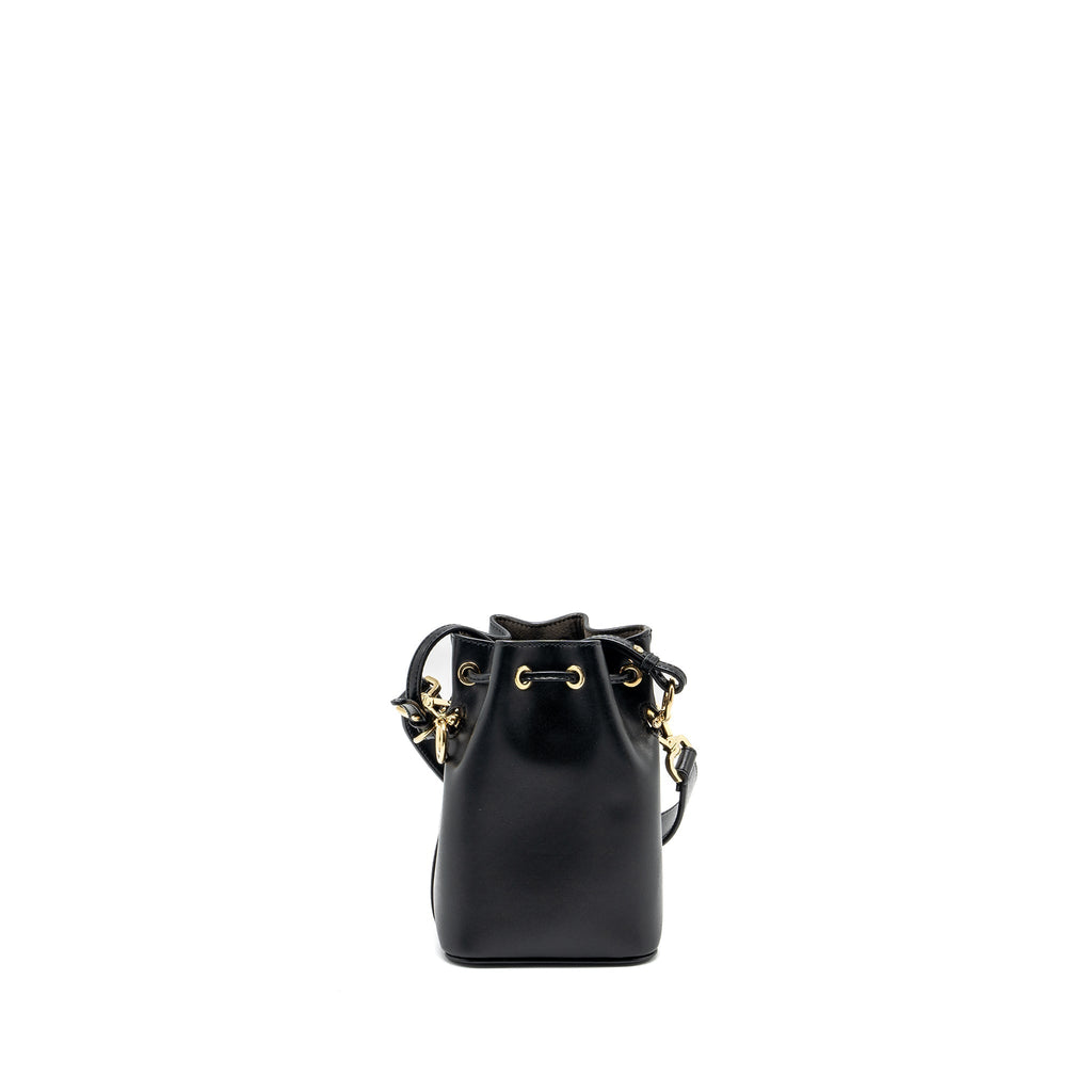 FENDI MINI MON TRESOR BUCKET BAG CALFSKIN BLACK GHW