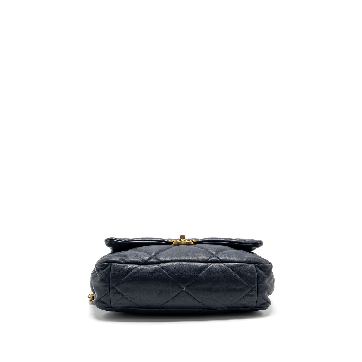 CHANEL LARGE 19 BAG 30CM LAMBSKIN NAVY MULTICOLOUR HARDWARE