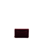 CHANEL CRYSTAL PEARL CRUSH WALLET ON CHAIN VELVET BURGUNDY LGHW
