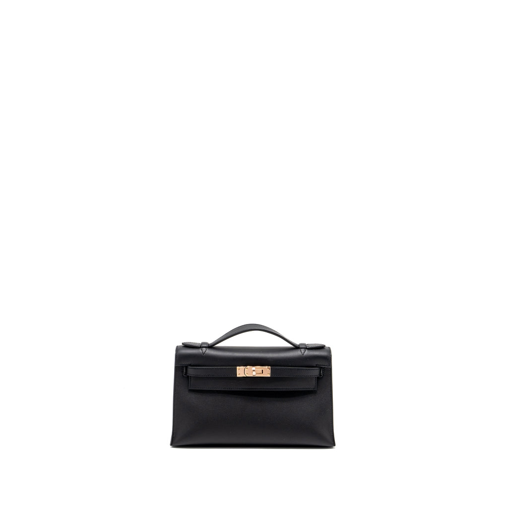 HERMES KELLY POCHETTE SWIFT BLACK RGHW