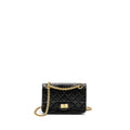 CHANEL MINI 2.55 REISSUE AGED CALFSKIN BLACK GHW