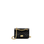 CHANEL MINI 2.55 REISSUE AGED CALFSKIN BLACK GHW