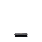 CHANEL DETAILED LOGO WALLET ON CHAIN BLACK CAVIAR LGHW (MICROCHIP)