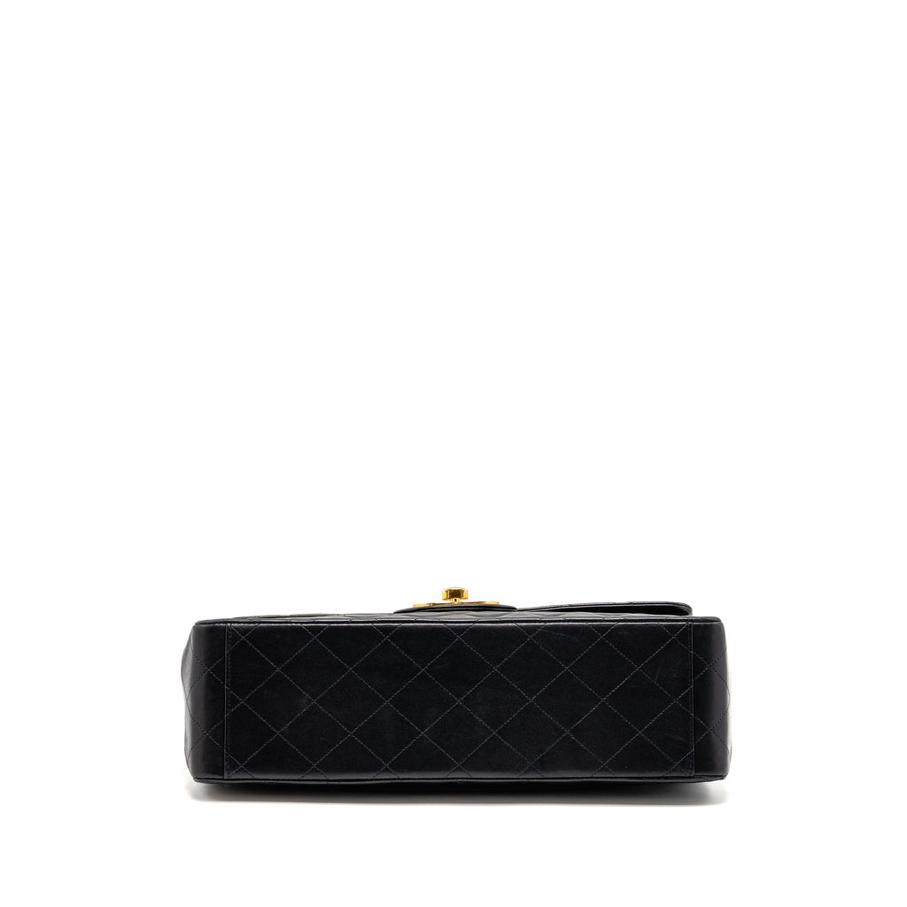 CHANEL VINTAGE CLASSIC FLAP JUMBO BAG CALFSKIN BLACK GHW