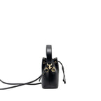 FENDI MINI MON TRESOR BUCKET BAG CALFSKIN BLACK GHW