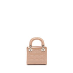 DIOR MINI LADY DIOR PATENT LEATHER LIGHT PINK SHW