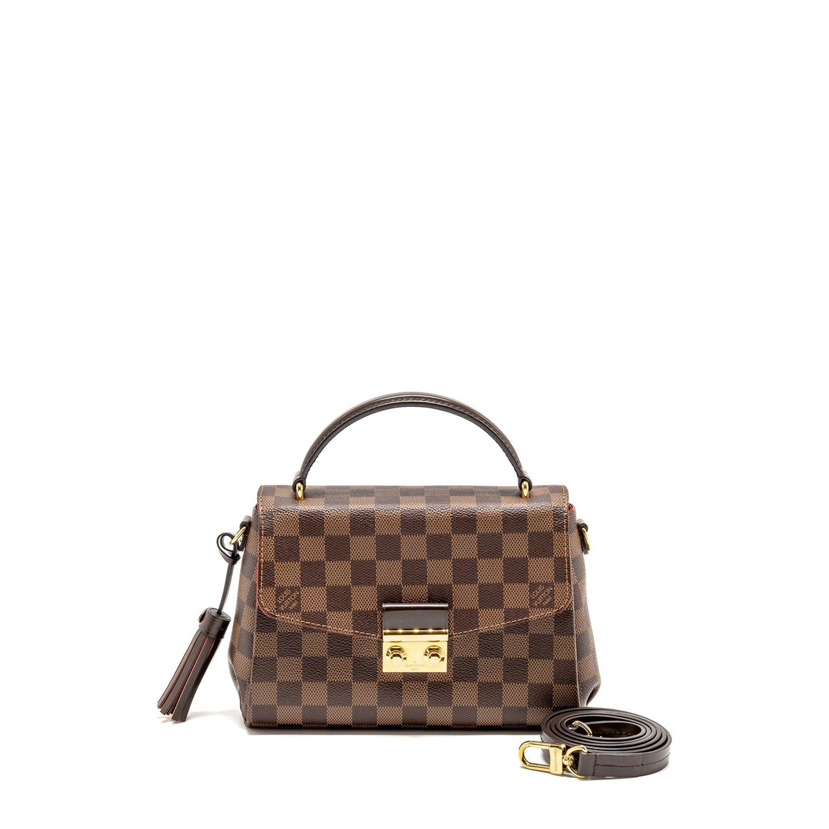 LOUIS VUITTON CROISETTE DAMIER EBENE CANVAS GHW