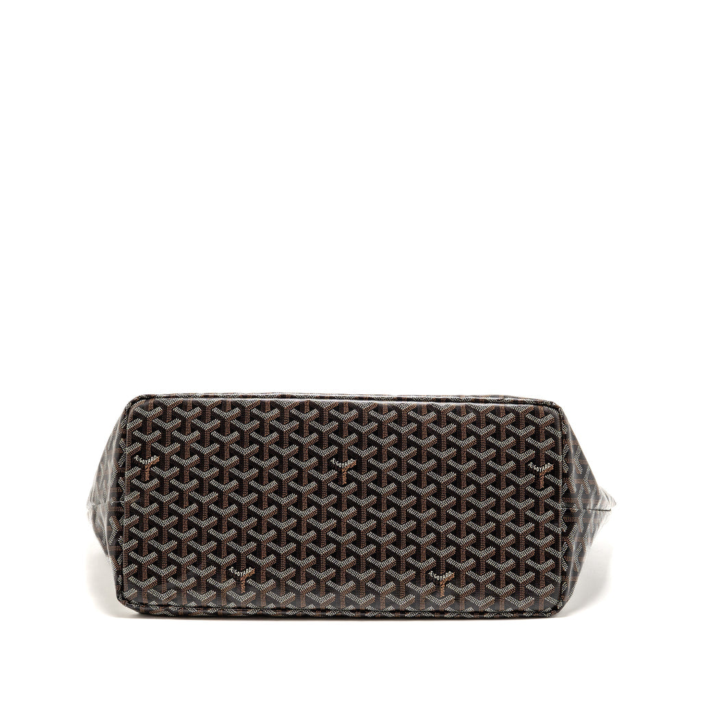 Goyard Saint Louis GM Tote Goyardine Canvas/Calfskin Black/Tan SHW