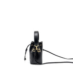 FENDI MINI MON TRESOR BUCKET BAG CALFSKIN BLACK GHW