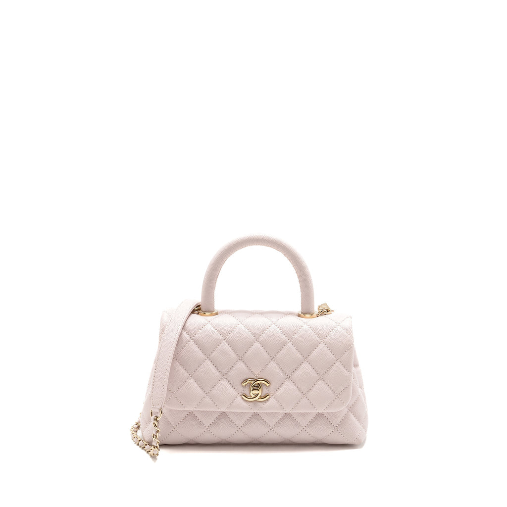 CHANEL SMALL COCO HANDLE CAVIAR LIGHT PINK LGHW