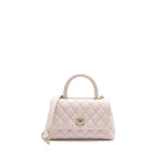 CHANEL SMALL COCO HANDLE CAVIAR LIGHT PINK LGHW