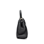 FENDI MEDIUM PEEKABOO BAG SELLERIA LEATHER BLACK SHW