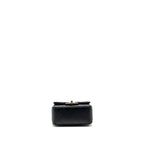 CHANEL MINI SQUARE FLAP BAG LAMBSKIN BLACK LGHW (MICROCHIP)