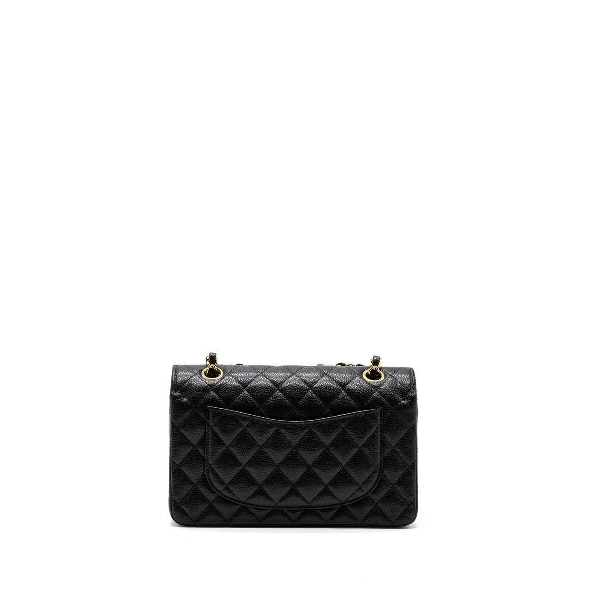 CHANEL SMALL CLASSIC DOUBLE FLAP BAG CAVIAR BLACK GHW