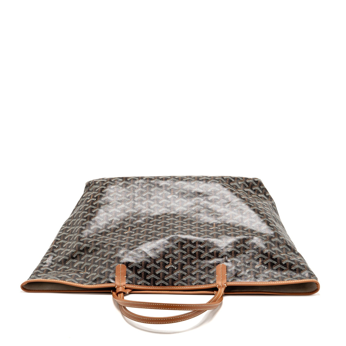 Goyard Saint Louis GM Tote Goyardine Canvas/Calfskin Black/Tan SHW