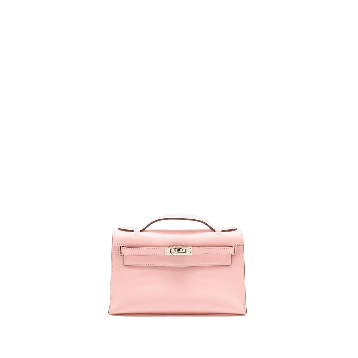 Hermes kelly Pochette swift 3Q Rose Sakura SHW