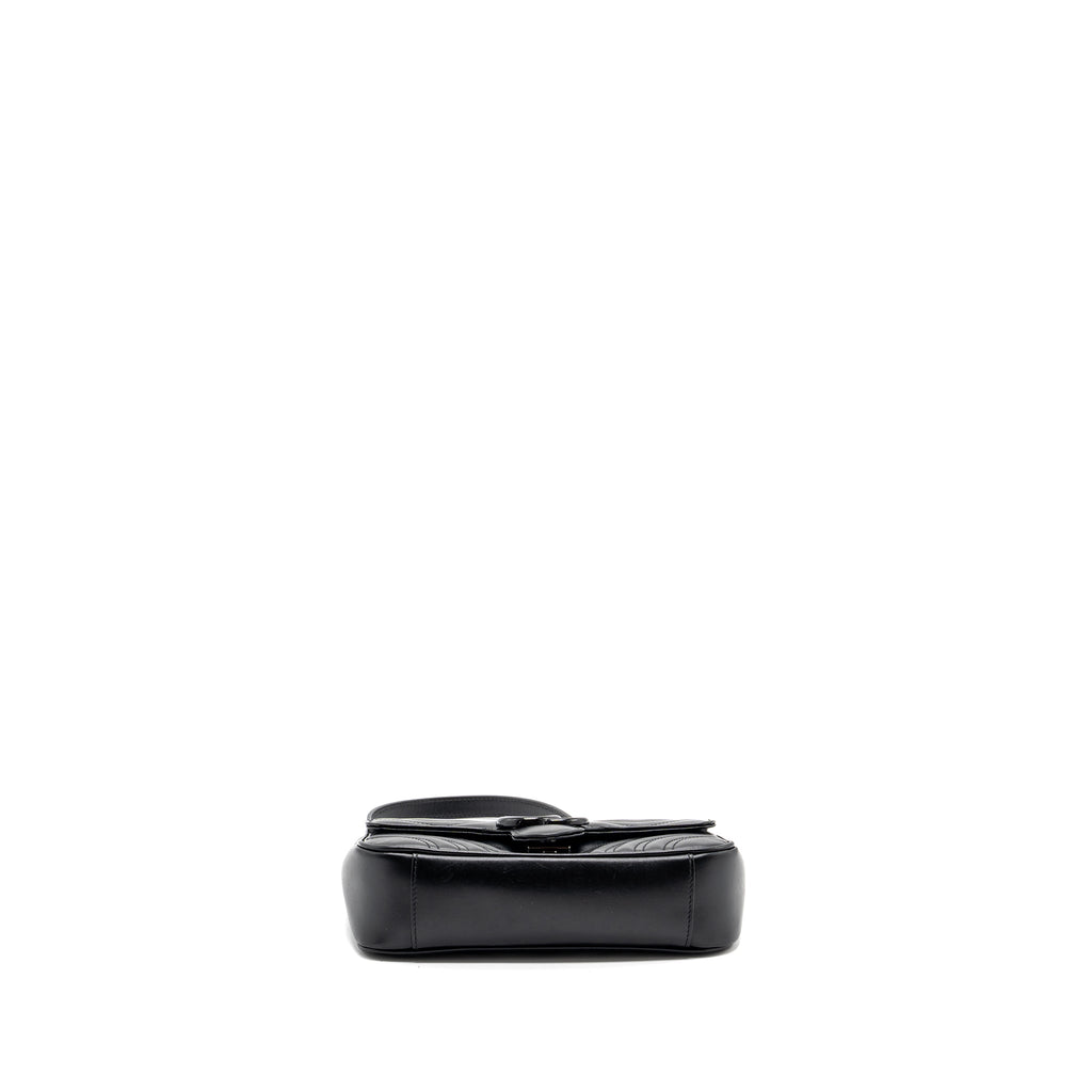 GUCCI MINI MARMONT CALFSKIN BLACK WITH BLACK HARDWARE