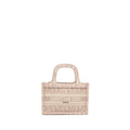DIOR MINI BOOK TOTE OBLIQUE EMBROIDERY PINK