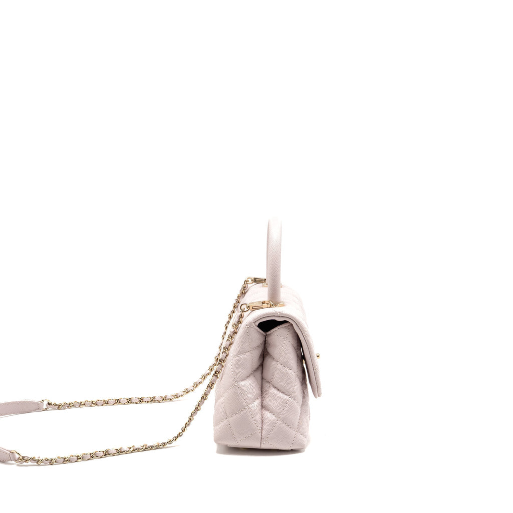 CHANEL SMALL COCO HANDLE CAVIAR LIGHT PINK LGHW