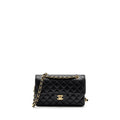 CHANEL SMALL CLASSIC DOUBLE FLAP BAG CAVIAR BLACK GHW