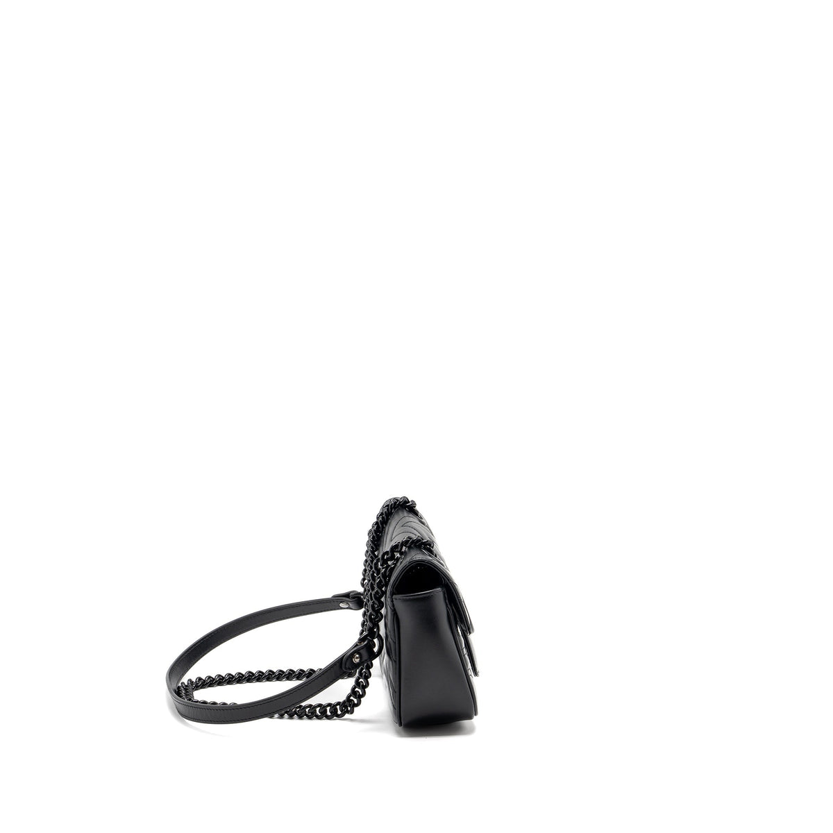 GUCCI MINI MARMONT CALFSKIN BLACK WITH BLACK HARDWARE