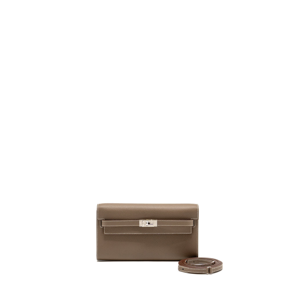 Hermes kelly to go epsom etoupe SHW