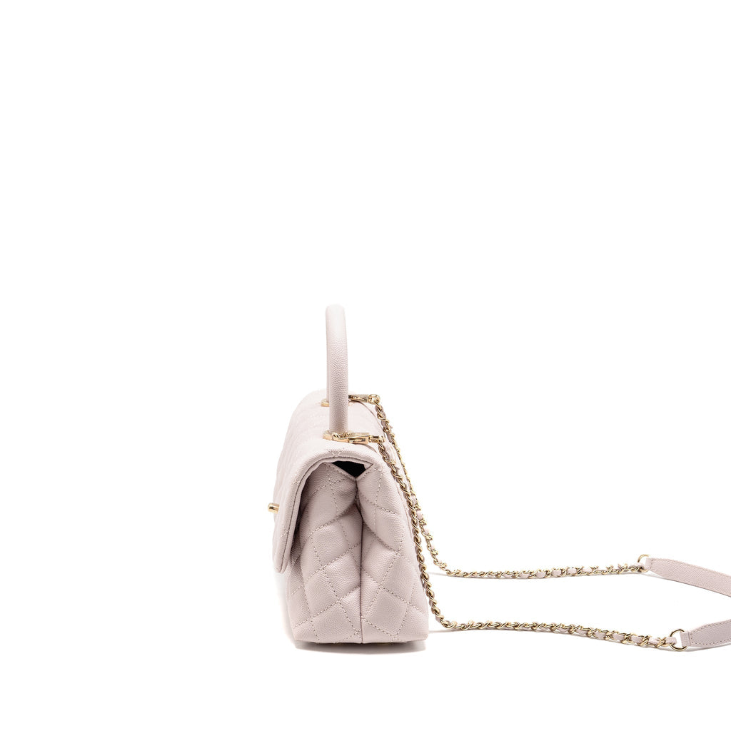 CHANEL SMALL COCO HANDLE CAVIAR LIGHT PINK LGHW