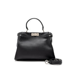FENDI MEDIUM PEEKABOO BAG SELLERIA LEATHER BLACK SHW