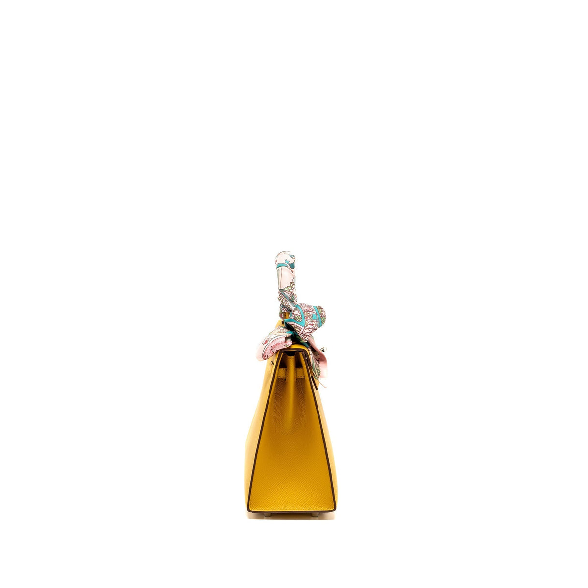 Hermes Kelly 25 Epsom 9D Jaune Amber SHW