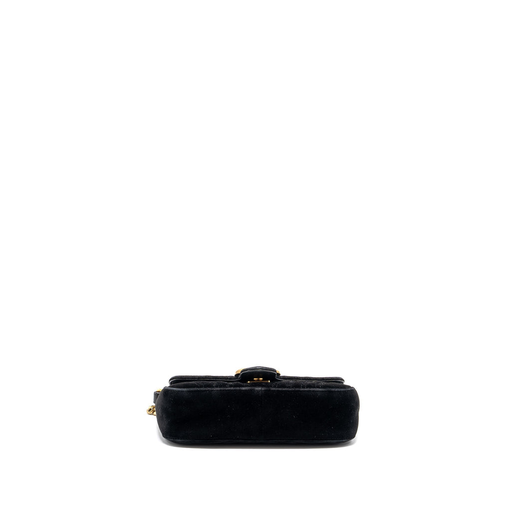 GUCCI MINI MARMONT VELVET BLACK GHW