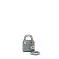 DIOR MICRO LADY DIOR LAMBSKIN GREY LGHW