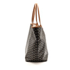 Goyard Saint Louis GM Tote Goyardine Canvas/Calfskin Black/Tan SHW