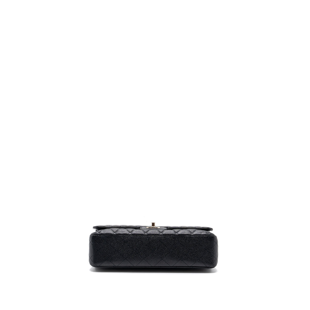 CHANEL MEDIUM CLASSIC FLAP BAG CAVIAR BLACK WITH SHW