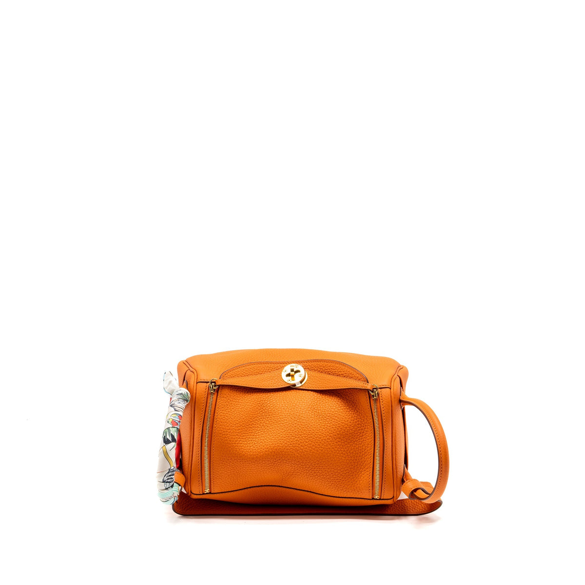 Hermes Lindy 26 clemence orange GHW