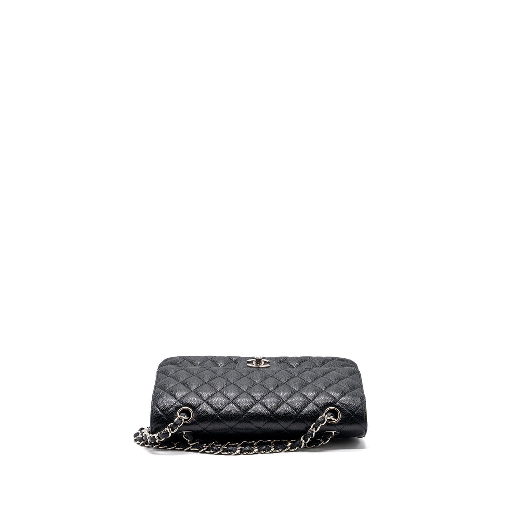 CHANEL MEDIUM CLASSIC FLAP BAG CAVIAR BLACK WITH SHW
