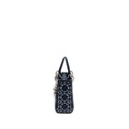 DIOR MINI LADY DIOR SATIN CRYSTAL DARK BLUE SHW
