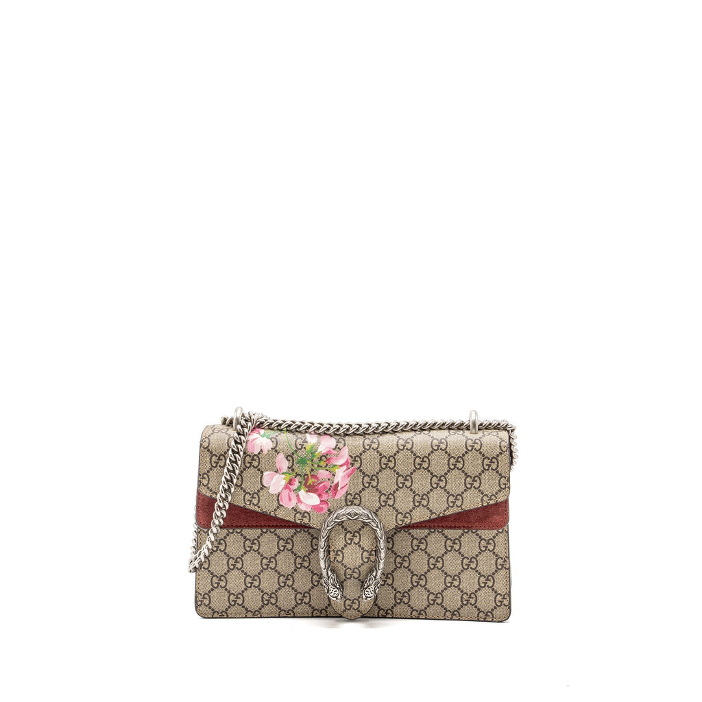 GUCCI DIONYSUS SHOULDER BAG FLOWER PRINTED/GG SUPREME CANVAS SHW