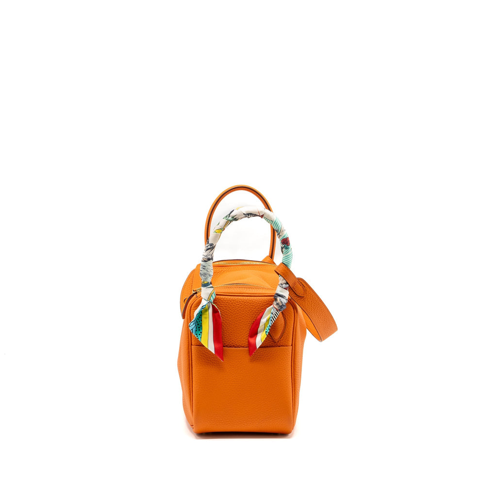 Hermes Lindy 26 clemence orange GHW