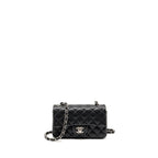 CHANEL MINI RECTANGULAR FLAP BAG CAVIAR BLACK SHW