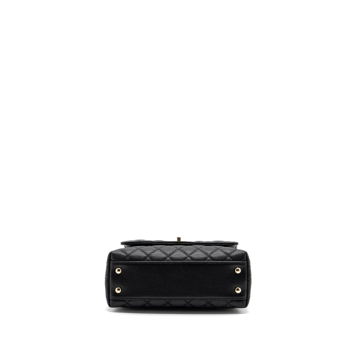 CHANEL SMALL COCO HANDLE CAVIAR BLACK LGHW  (MICROCHIP)