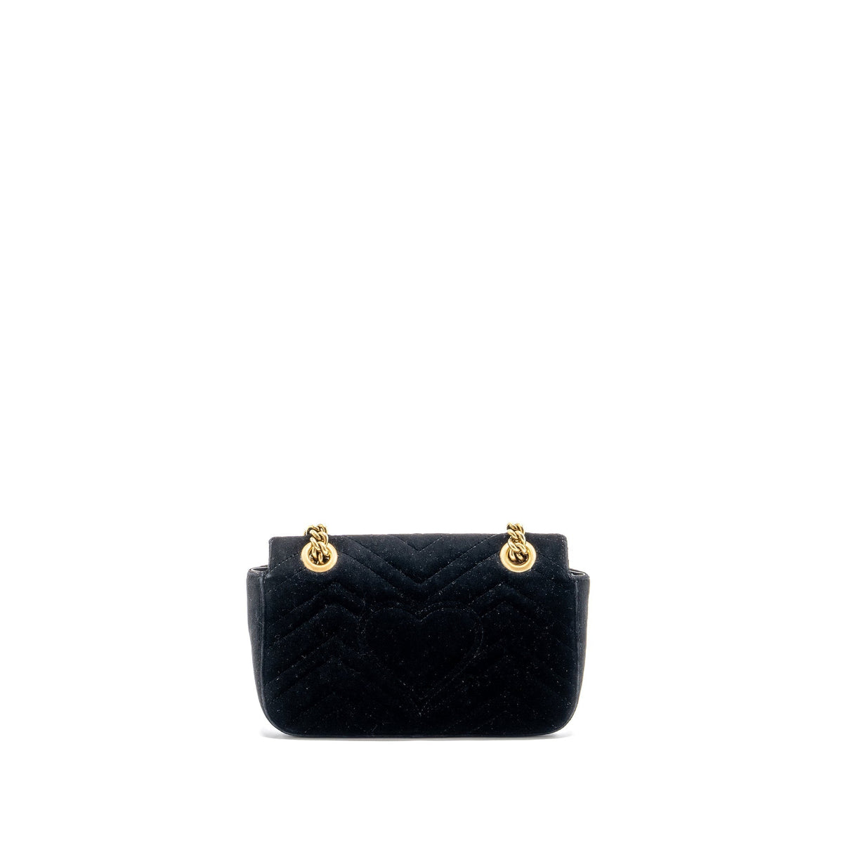 GUCCI MINI MARMONT VELVET BLACK GHW