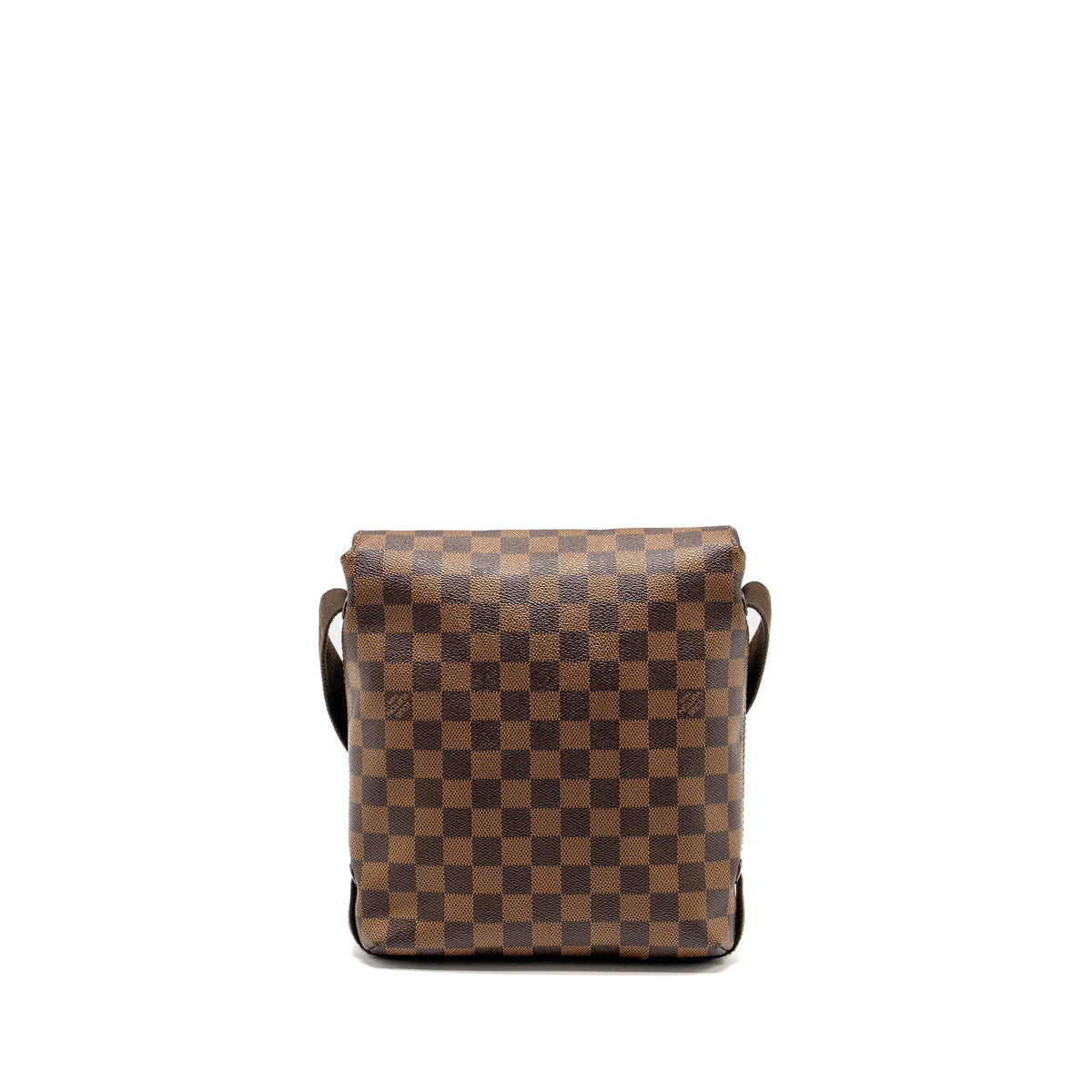 LOUIS VUITTON BROOKLYN PM MESSENGER BAG DAMIER EBENE CANVAS BROWN HARDWARE