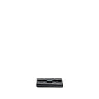 CHANEL QUILTED MEDIUM FLAP COMPACT WALLET CAVIAR BLACK GHW (MICROCHIP)
