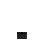 CHANEL CLASSIC FLAP CARD HOLDER LAMBSKIN BLACK SHW