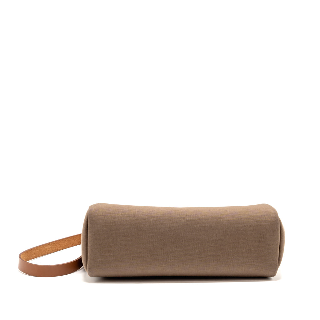 Hermes Herbag 31 zip bag canvas / hunter leather etoupe / dune / fauve GHW