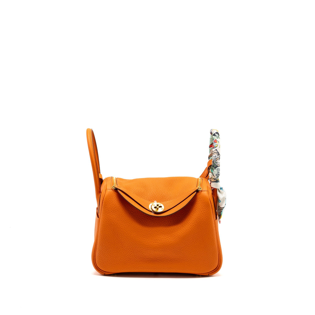 Hermes Lindy 26 clemence orange GHW